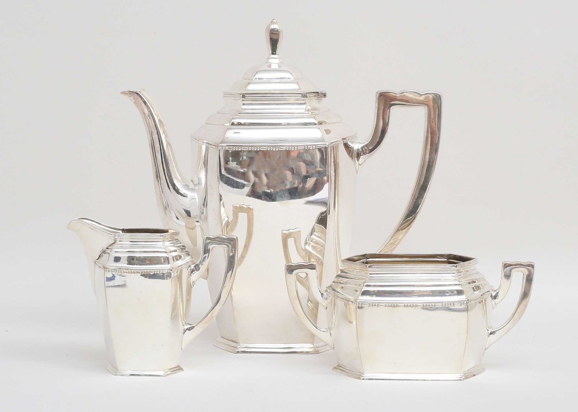 Kaffeservis 3 delar nysilver
