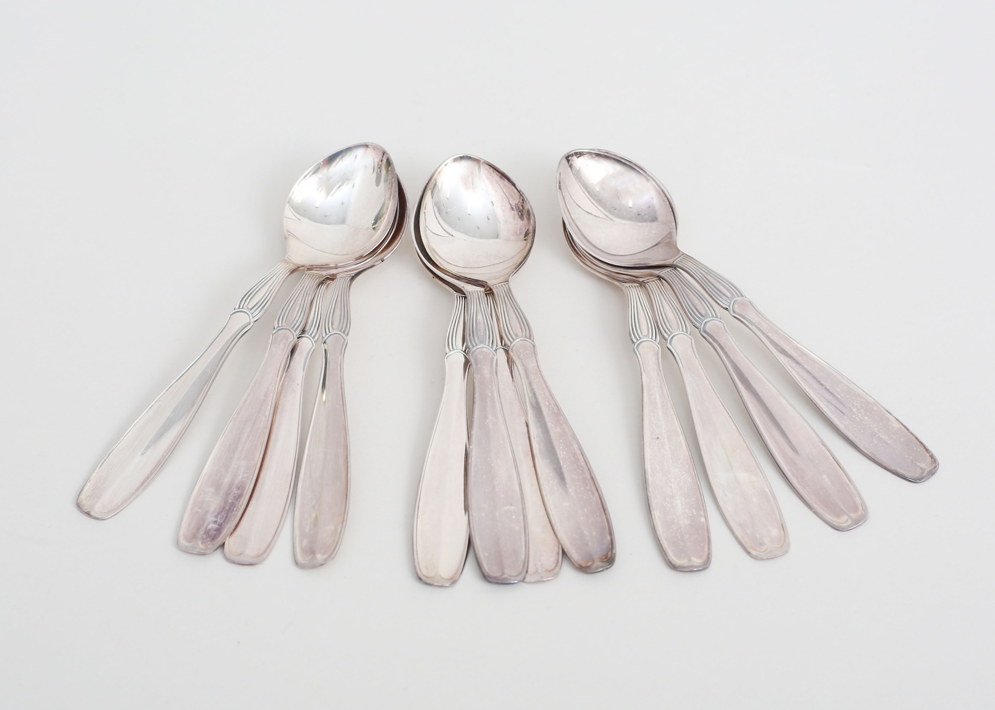 Kaffeskedar 12 stycken silver
