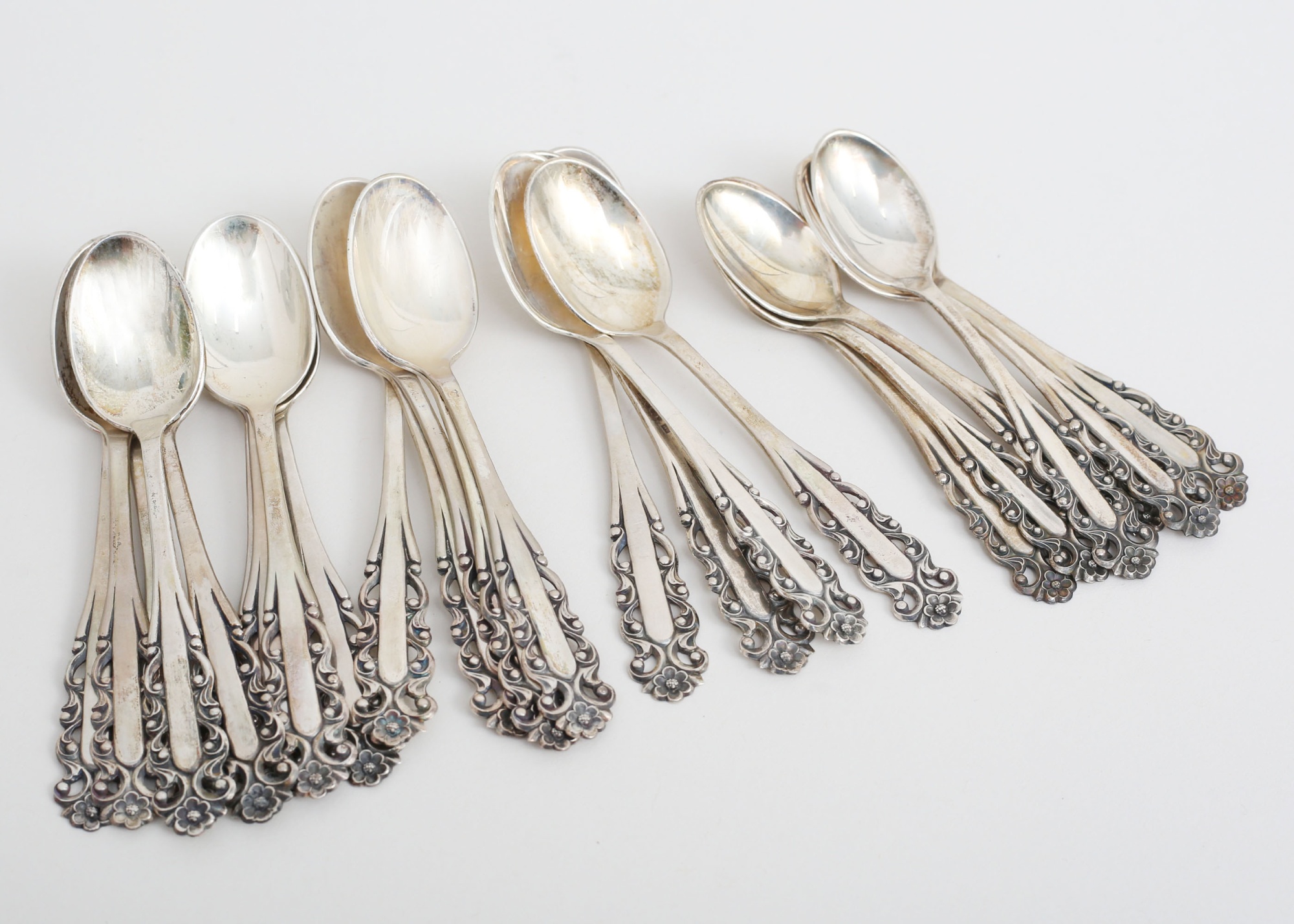 Kaffeskedar 18+6 silver