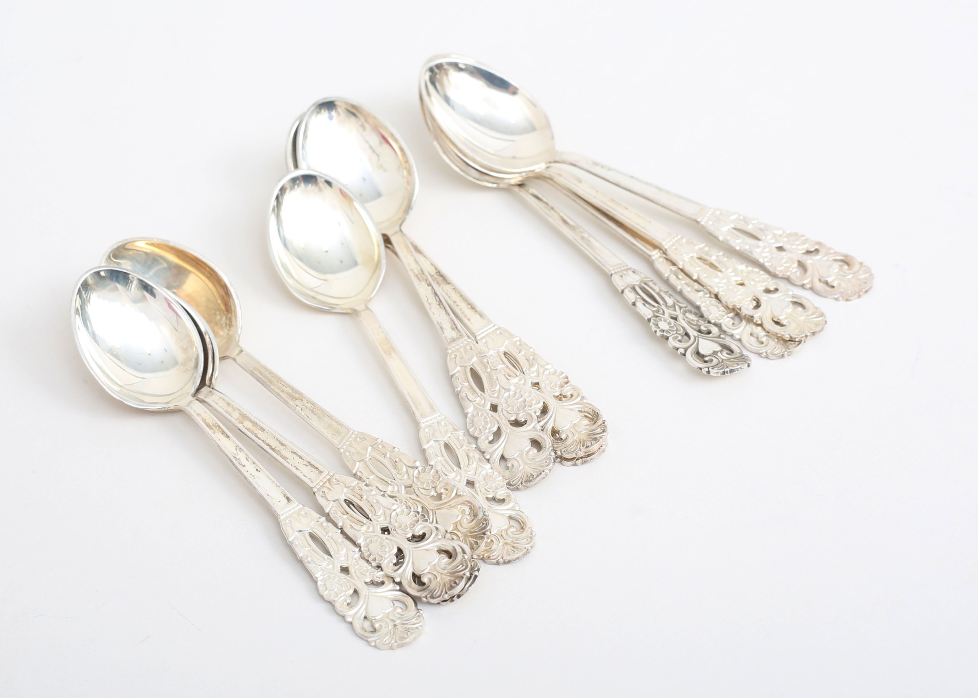 Kaffeskedar 12 stycken silver
