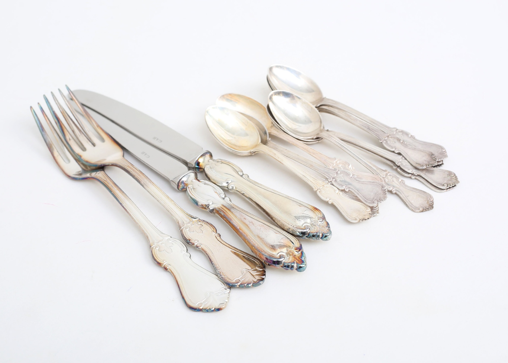 Kaffeskedar 12 stycken silver