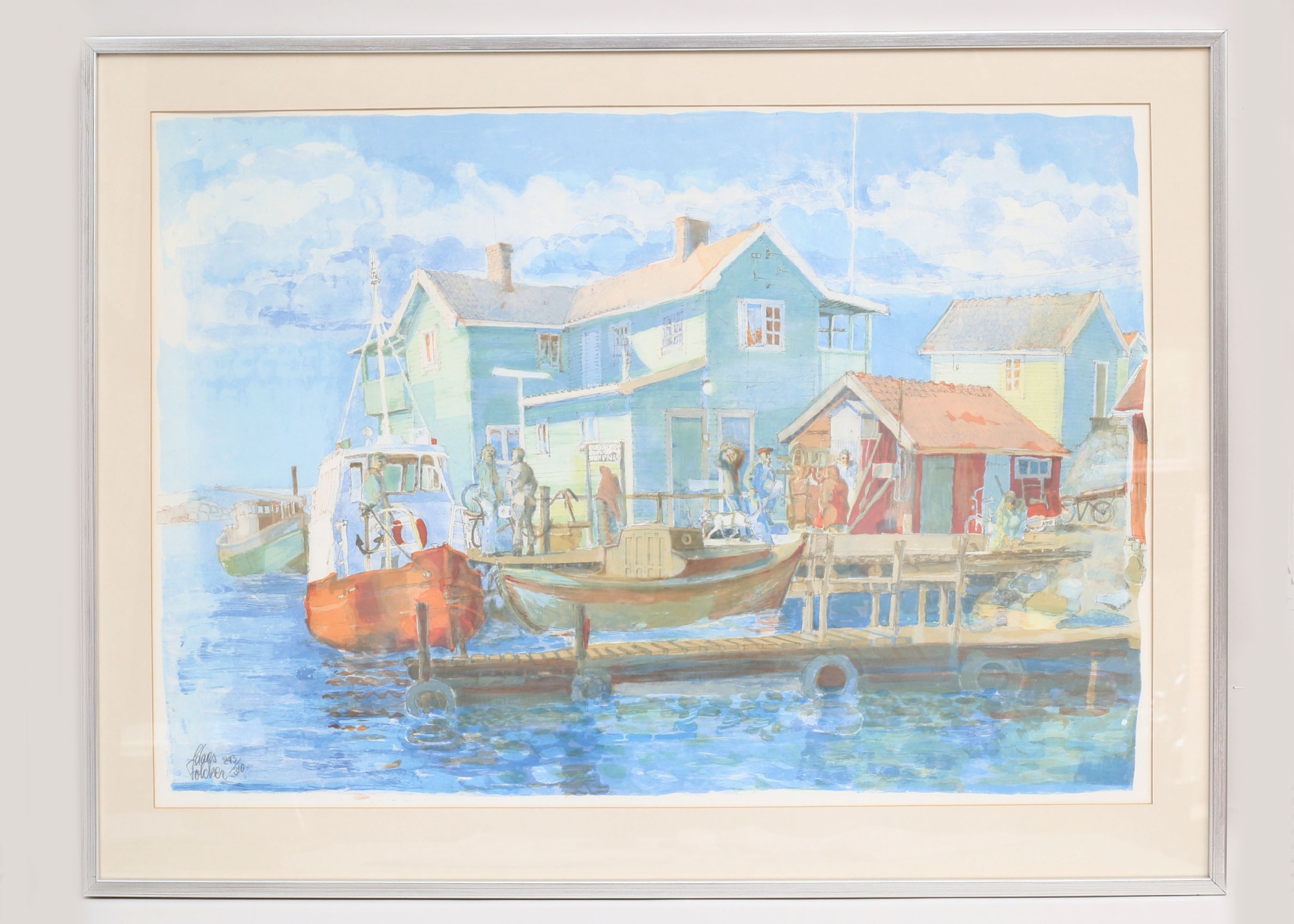 Claes Folcker färglitografi 243/310