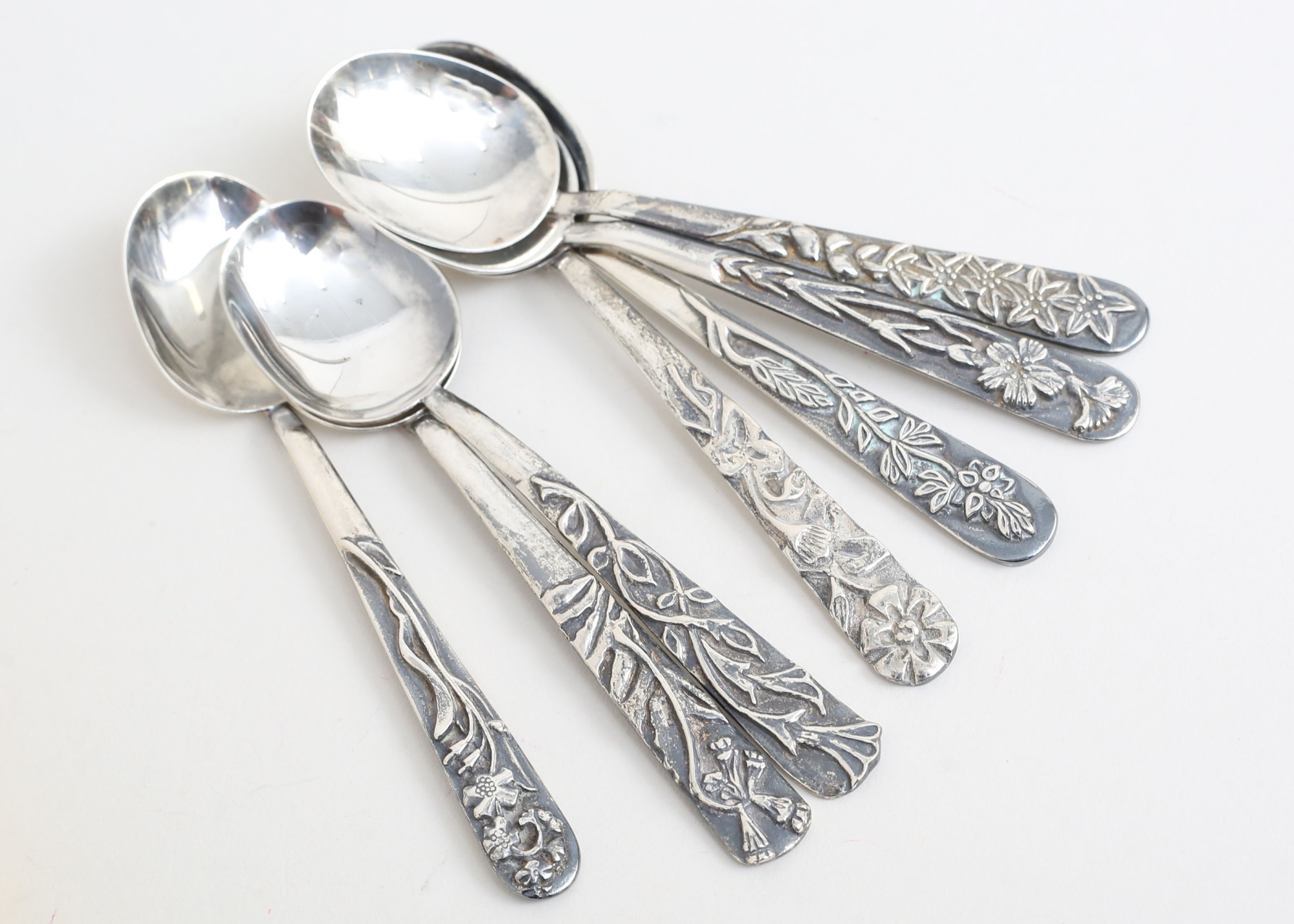 Kaffeskedar 6 stycken silver