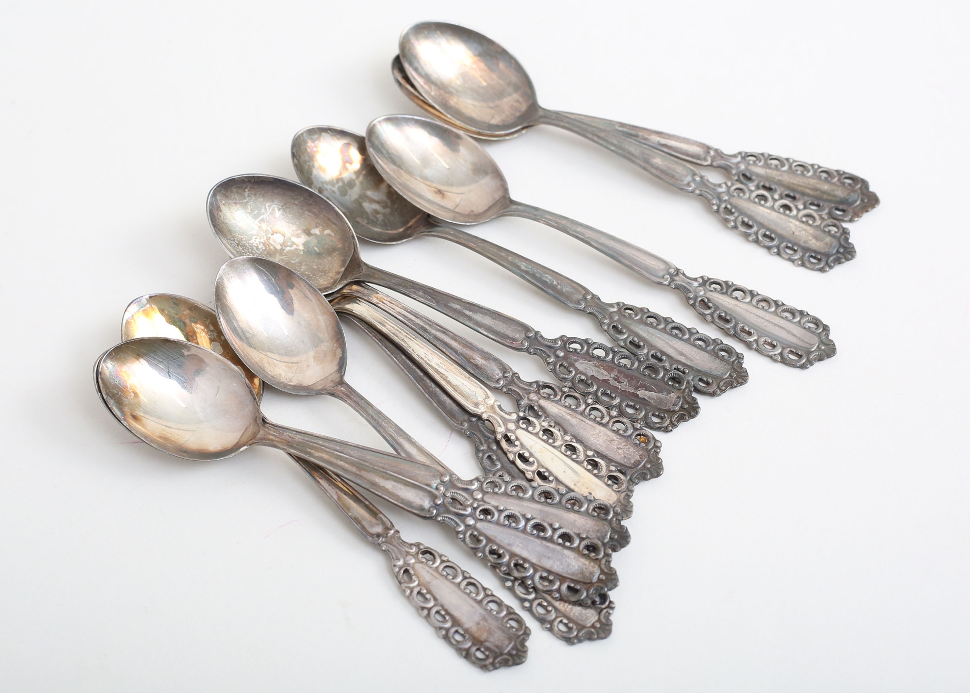 Kaffeskedar 12 stycken silver
